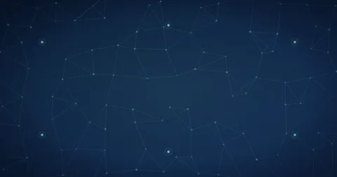 Réseau d'intelligence artificielle sur fond bleu nuit, illustrant l'intégration de l'IA dans une PME